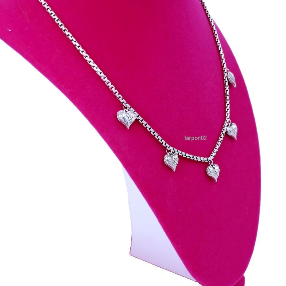 John Hardy JAI Symbols Love Box Chain Sterling Silver Necklace ANGEL WING 18-20" - Picture 4 of 10